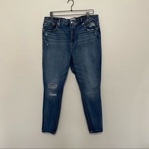 Good American good legs crop jeans distressed in blue377 sz.20